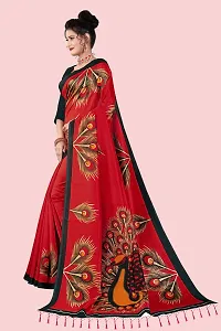 Elegant Art Silk Printed Saree with Blouse piece For Women-thumb3