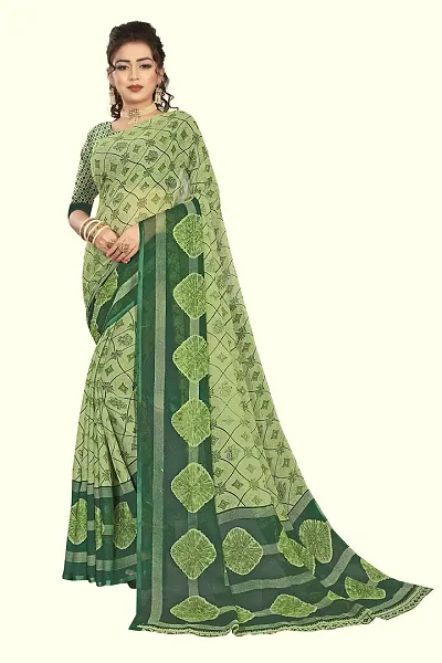 Hot Selling Georgette Saree with Blouse piece 