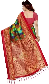 Elegant Art Silk Printed Saree with Blouse piece For Women-thumb1