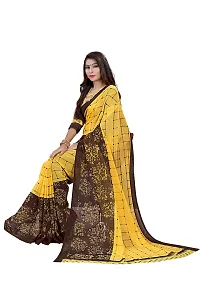 Elegant Georgette Printed Saree with Blouse piece For Women-thumb3