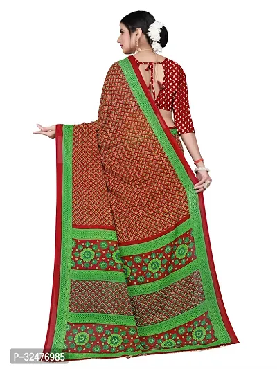 Beautiful Multicoloured Georgette Printed Saree With Blouse Piece For Women-thumb4