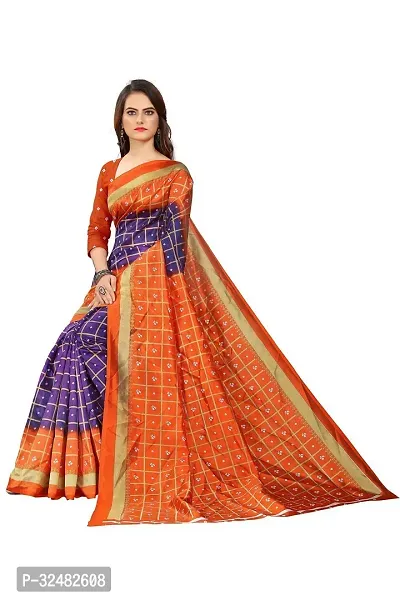 Stylish Multicoloured Art Silk Printed Saree with Blouse piece For Women-thumb5