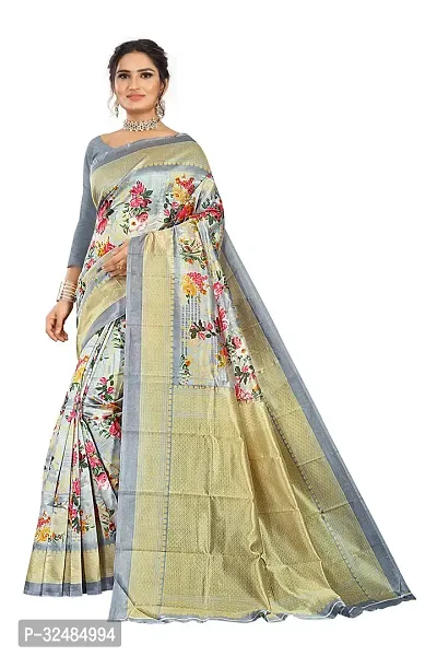 Elegant Art Silk Printed Saree with Blouse piece For Women