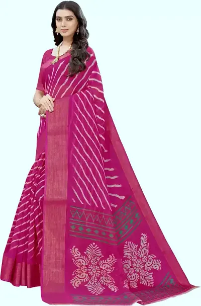 Stylish Polycotton Saree without Blouse piece For Women