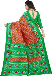 Beautiful Multicoloured Silk Blend Digital Print Saree With Blouse Piece For Women-thumb2