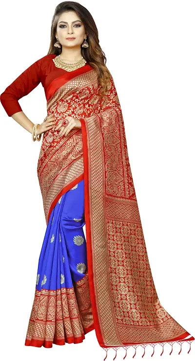 Hot Selling Art Silk Saree with Blouse piece 