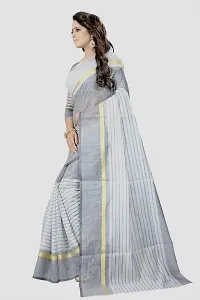 Beautiful Multicoloured Cotton Blend Striped Saree With Blouse Piece For Women Pack Of 2-thumb2