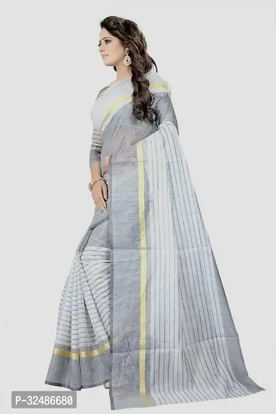 Beautiful Multicoloured Cotton Blend Striped Saree With Blouse Piece For Women Pack Of 2-thumb3