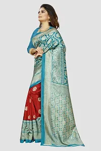 Elegant Art Silk Woven Design Saree with Blouse piece For Women-thumb3