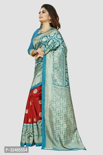 Elegant Art Silk Woven Design Saree with Blouse piece For Women-thumb4