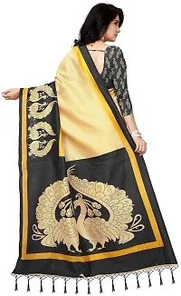 Elegant Cotton Blend Printed Saree with Blouse piece For Women-thumb1