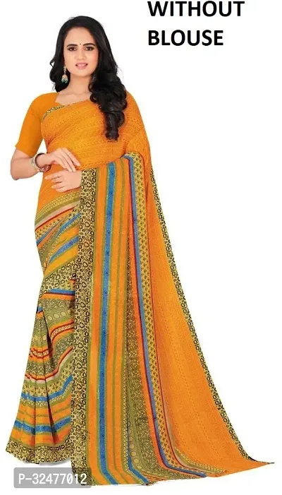 Beautiful Multicoloured Georgette Printed Saree For Women-thumb0