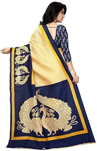 Beautiful Multicoloured Silk Blend Printed Saree With Blouse Piece For Women Pack Of 2-thumb1