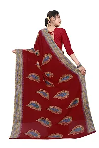 Elegant Georgette Printed Saree with Blouse piece For Women-thumb4