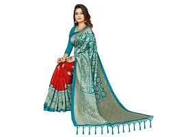 Elegant Art Silk Printed Saree with Blouse piece For Women-thumb3