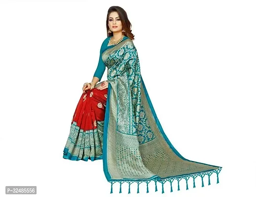 Elegant Art Silk Printed Saree with Blouse piece For Women-thumb4