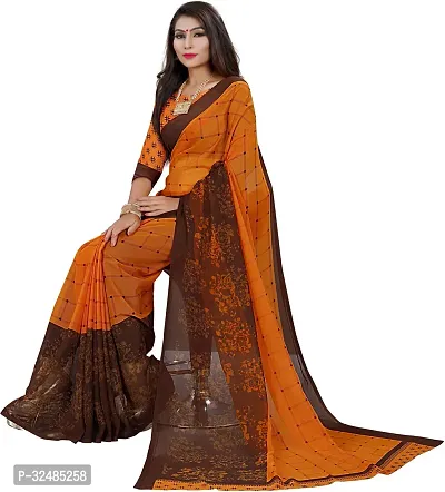 Elegant Georgette Printed Saree with Blouse piece For Women-thumb4