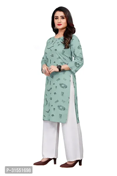 Stylish Crepe Stitched Kurta For Women-thumb0