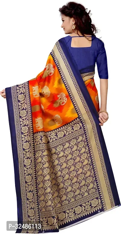 Elegant Multicoloured Art Silk Printed Saree With Blouse Piece For Women Pack Of 2-thumb3