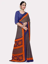 Beautiful Multicoloured Georgette Printed Saree With Blouse Piece For Women-thumb2