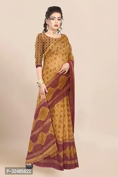 Elegant Georgette Printed Saree with Blouse piece For Women-thumb5