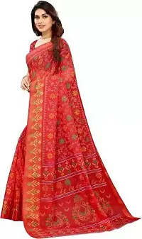 Elegant Cotton Silk Printed Saree with Blouse piece For Women-thumb3