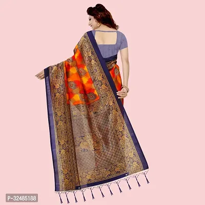 Elegant Art Silk Self Pattern Saree with Blouse piece For Women-thumb3