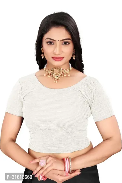 Reliable White Lycra Blend Stitched Blouses For Women