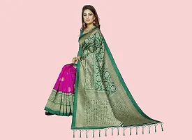 Stylish Multicoloured Art Silk Self Design Saree with Blouse piece For Women-thumb4