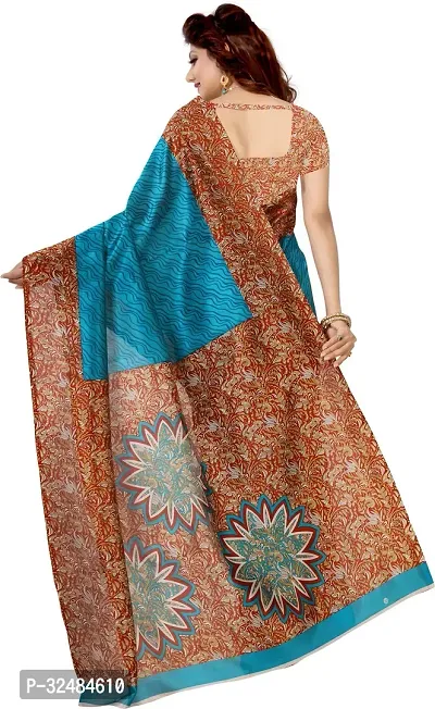 Elegant Art Silk Printed Saree with Blouse piece For Women-thumb3