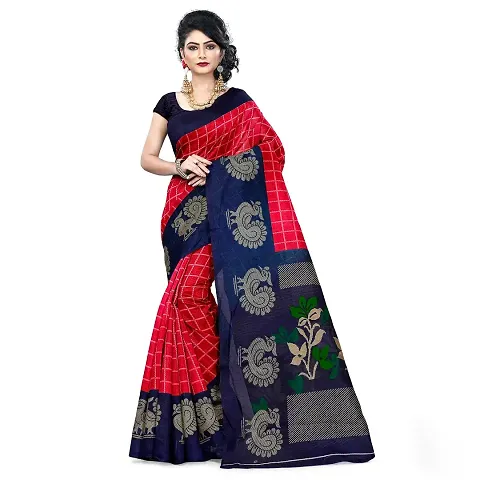 Hot Selling Art Silk Saree with Blouse piece 