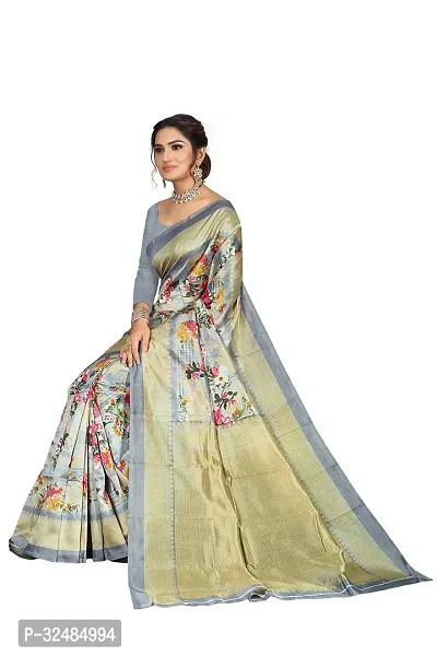 Elegant Art Silk Printed Saree with Blouse piece For Women-thumb5