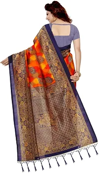 Elegant Art Silk Printed Saree with Blouse piece For Women-thumb1