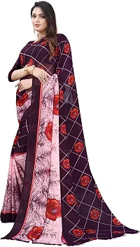 Stylish Georgette Printed Saree with Blouse piece For Women Pack Of 2-thumb2