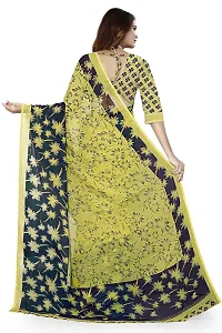 Stylish Green Georgette Printed Saree with Blouse piece For Women-thumb1