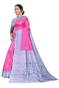 Beautiful Pink Art Silk Digital Print Saree With Blouse Piece For Women-thumb3