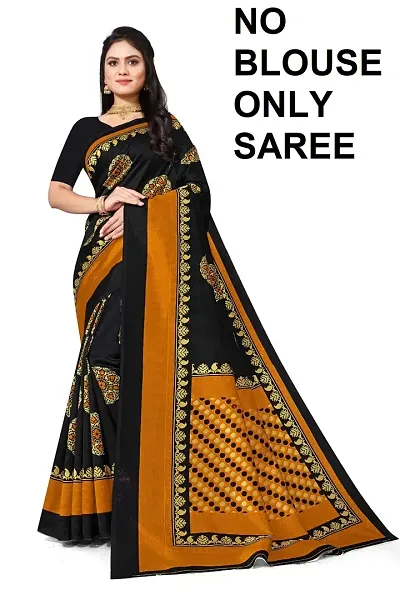 Ruhab's Women Crepe Daily Wear Digital Prints Saree With Unstitched BlouseElegant Ethnic Wear |