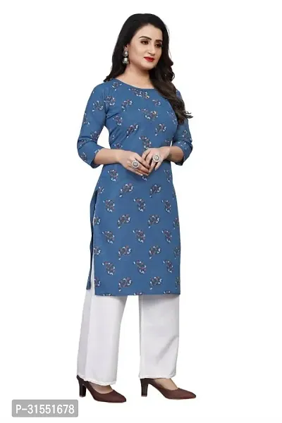 Stylish Crepe Stitched Kurta For Women-thumb2