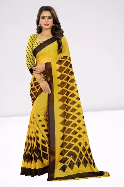  Georgette Saree with Blouse piece 