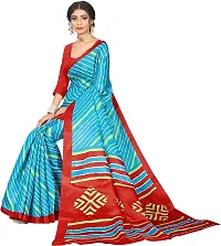 Beautiful Multicoloured Art Silk Striped Saree With Blouse Piece For Women-thumb4