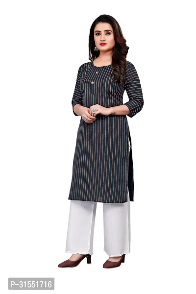 Stylish Crepe Stitched Kurta For Women-thumb0