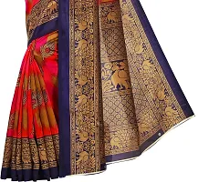 Elegant Art Silk Self Pattern Saree with Blouse piece For Women-thumb4