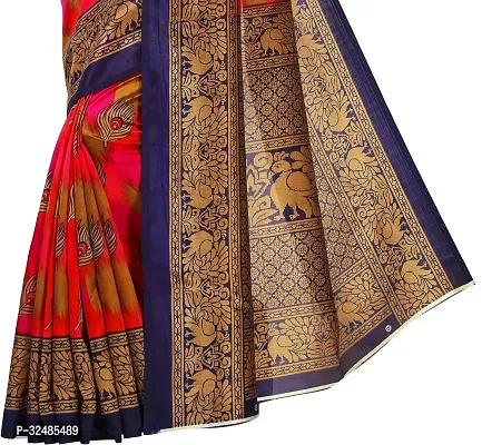 Elegant Art Silk Self Pattern Saree with Blouse piece For Women-thumb5