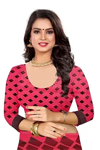 Beautiful Pink Georgette Printed Saree With Blouse Piece For Women-thumb3