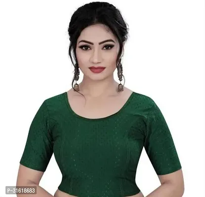 Reliable Green Lycra Blend Stitched Blouses For Women