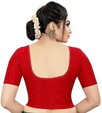 Reliable Red Lycra Blend Stitched Blouses For Women-thumb2