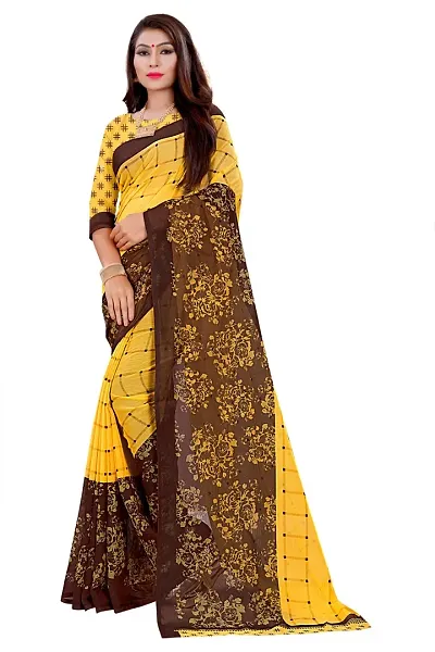 Beautiful Georgette Self Pattern Saree For Women