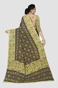 Beautiful Green Georgette Printed Saree With Blouse Piece For Women-thumb1