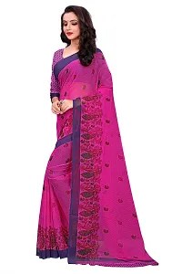 Elegant Georgette Printed Saree with Blouse piece For Women-thumb3