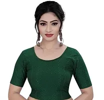 Reliable Green Lycra Blend Stitched Blouses For Women-thumb2